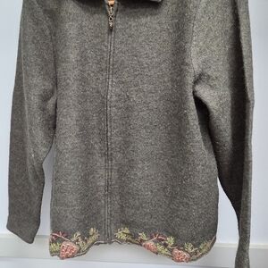 Woolrich Charcoal Zip-Up Sweater